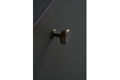 Knop villa round ø30x20 zamak antiek bruin
